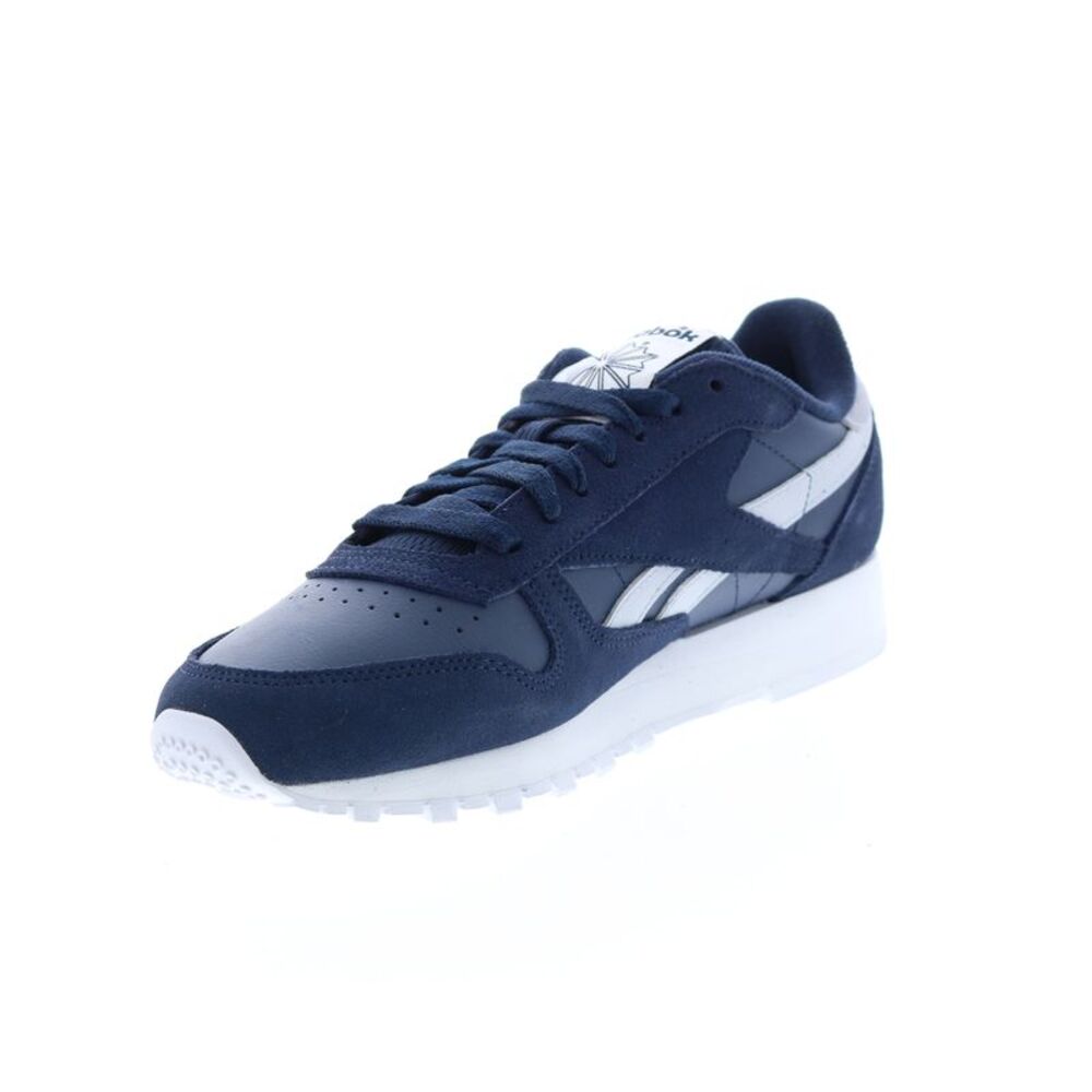 Reebok Mens Classic Leather Blue Shoes (NWT) - Picture 4 of 7